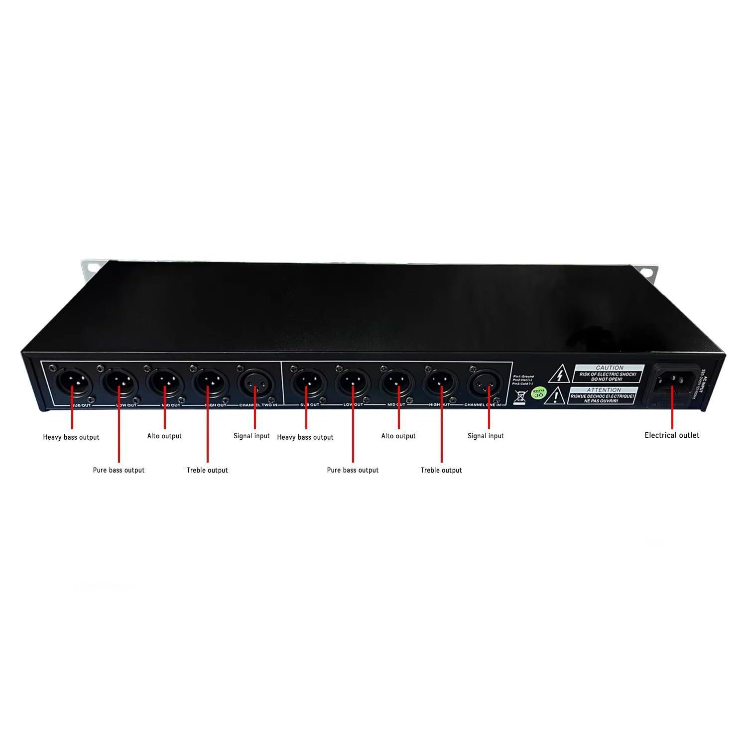 よこページ Dabeatz 224XL Professional 4-Way Audio Crossover | 2/4 Channel